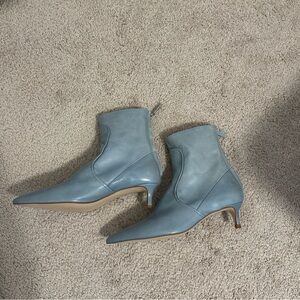 ZARA blue leather booties